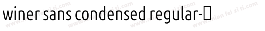 winer sans condensed regular字体转换